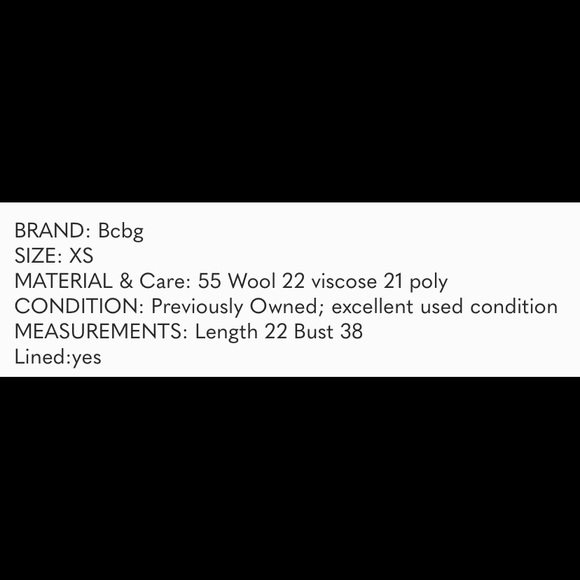 BCBG MAXAZRIA  Boxy Cropped Wool Jacket/Blazer - Picture 7 of 7